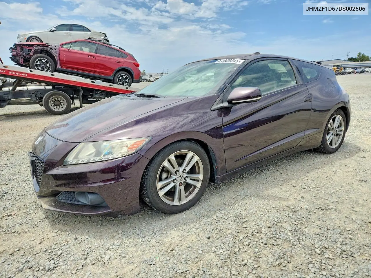 2013 Honda Cr-Z Ex VIN: JHMZF1D67DS002606 Lot: 61808546