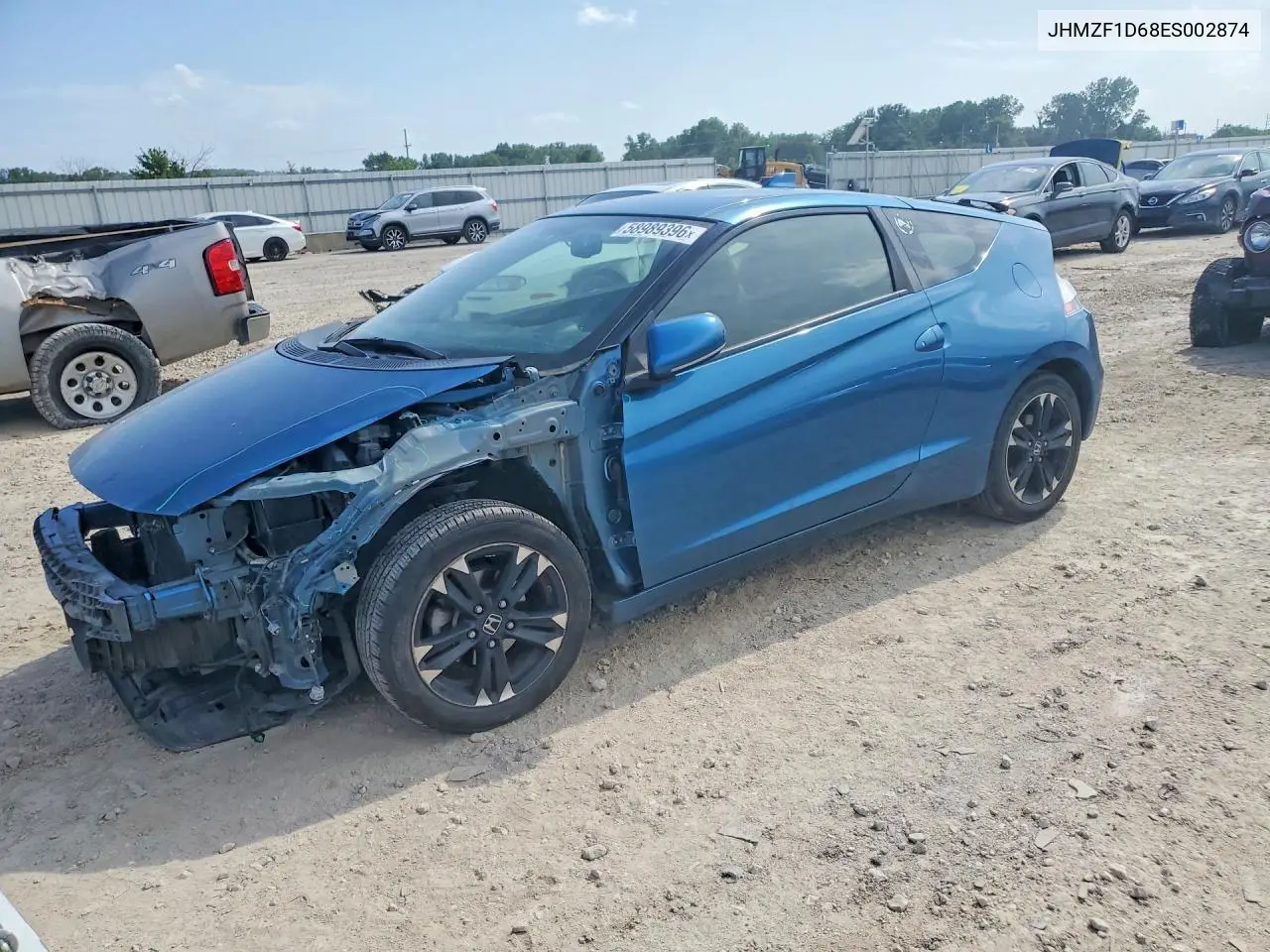 2014 Honda Cr-Z Ex VIN: JHMZF1D68ES002874 Lot: 58989396