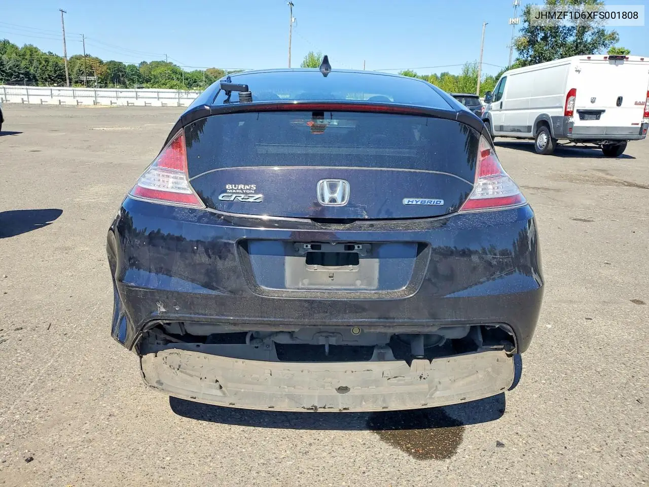 2015 Honda Cr-Z Ex VIN: JHMZF1D6XFS001808 Lot: 61011266