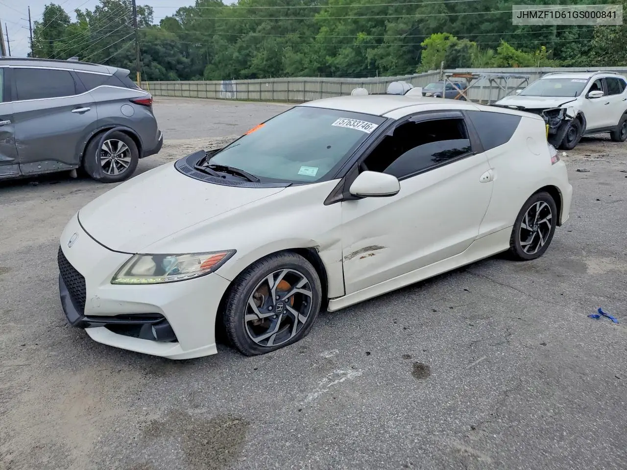 2016 Honda Cr-Z Ex VIN: JHMZF1D61GS000841 Lot: 57633746