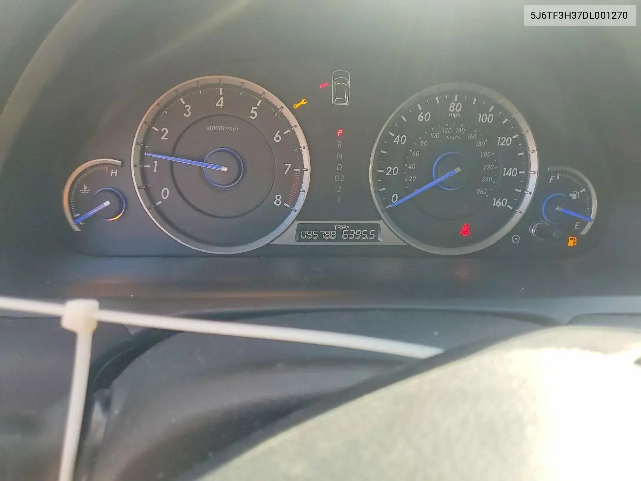 2013 Honda Crosstour Ex VIN: 5J6TF3H37DL001270 Lot: 55755106