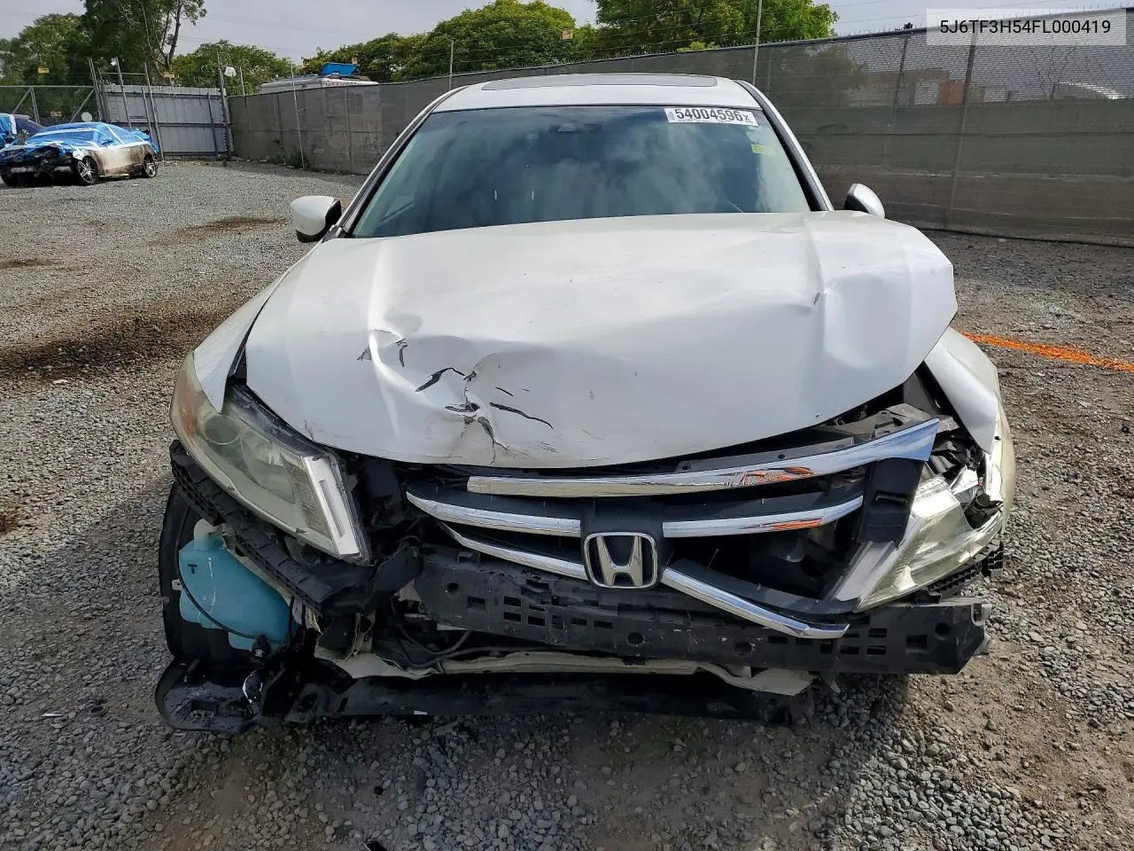 2015 Honda Crosstour Exl VIN: 5J6TF3H54FL000419 Lot: 54004596