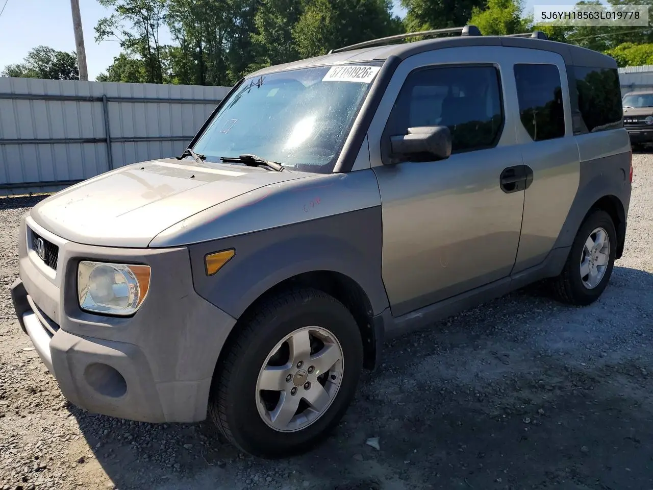 2003 Honda Element Ex VIN: 5J6YH18563L019778 Lot: 57160926