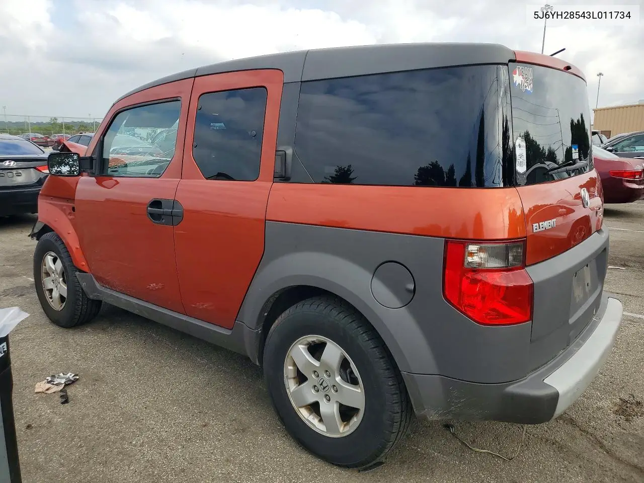 2003 Honda Element Ex VIN: 5J6YH28543L011734 Lot: 58999416