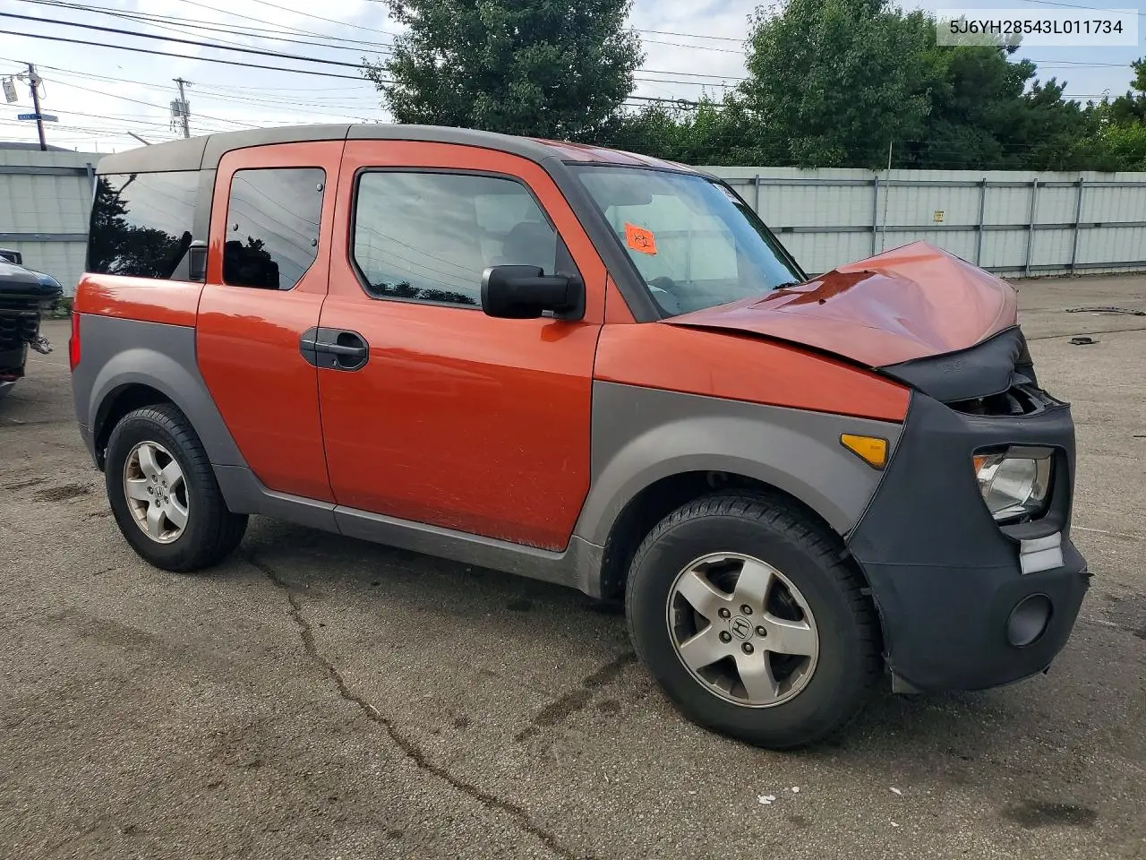 2003 Honda Element Ex VIN: 5J6YH28543L011734 Lot: 58999416