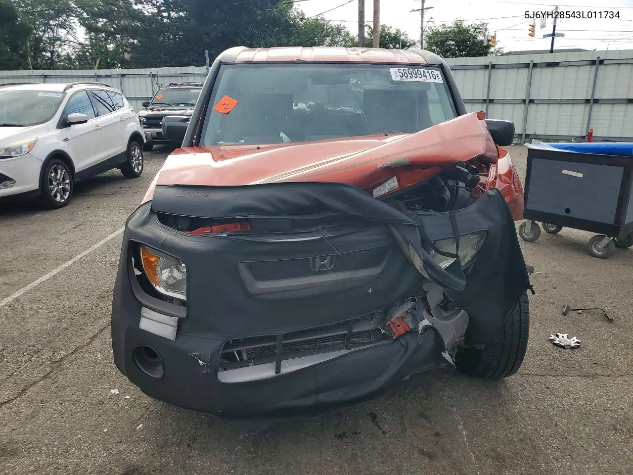 2003 Honda Element Ex VIN: 5J6YH28543L011734 Lot: 58999416