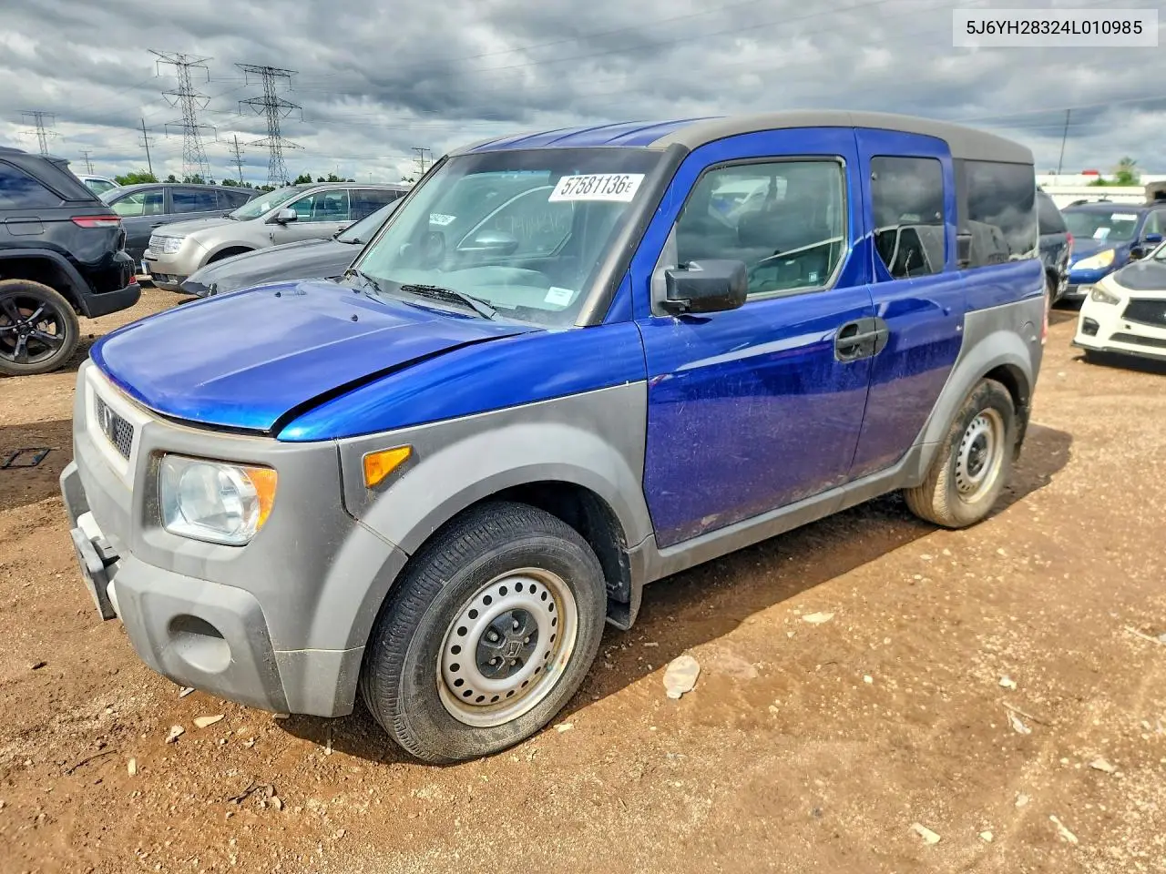 2004 Honda Element Lx VIN: 5J6YH28324L010985 Lot: 57581136