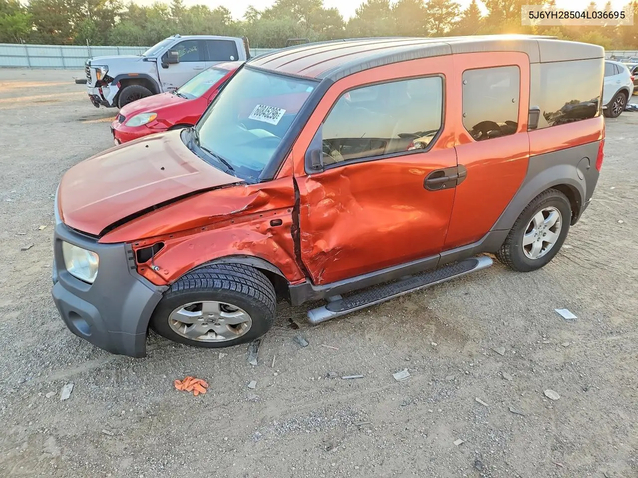 2004 Honda Element Ex VIN: 5J6YH28504L036695 Lot: 60845296