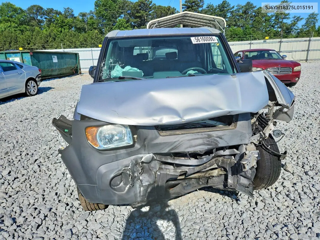 2005 Honda Element Lx VIN: 5J6YH18375L015191 Lot: 56160086