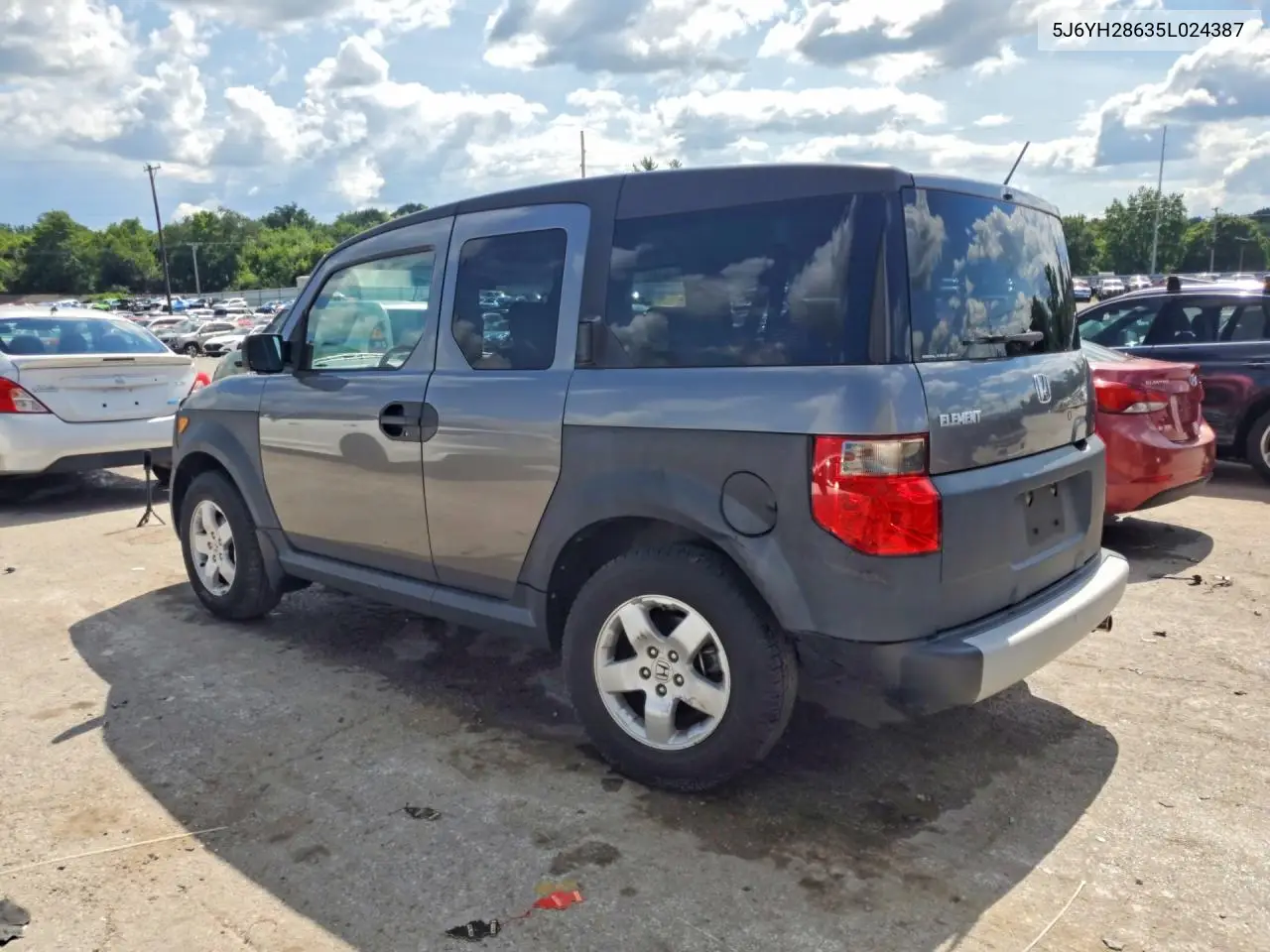 2005 Honda Element Ex VIN: 5J6YH28635L024387 Lot: 60700496