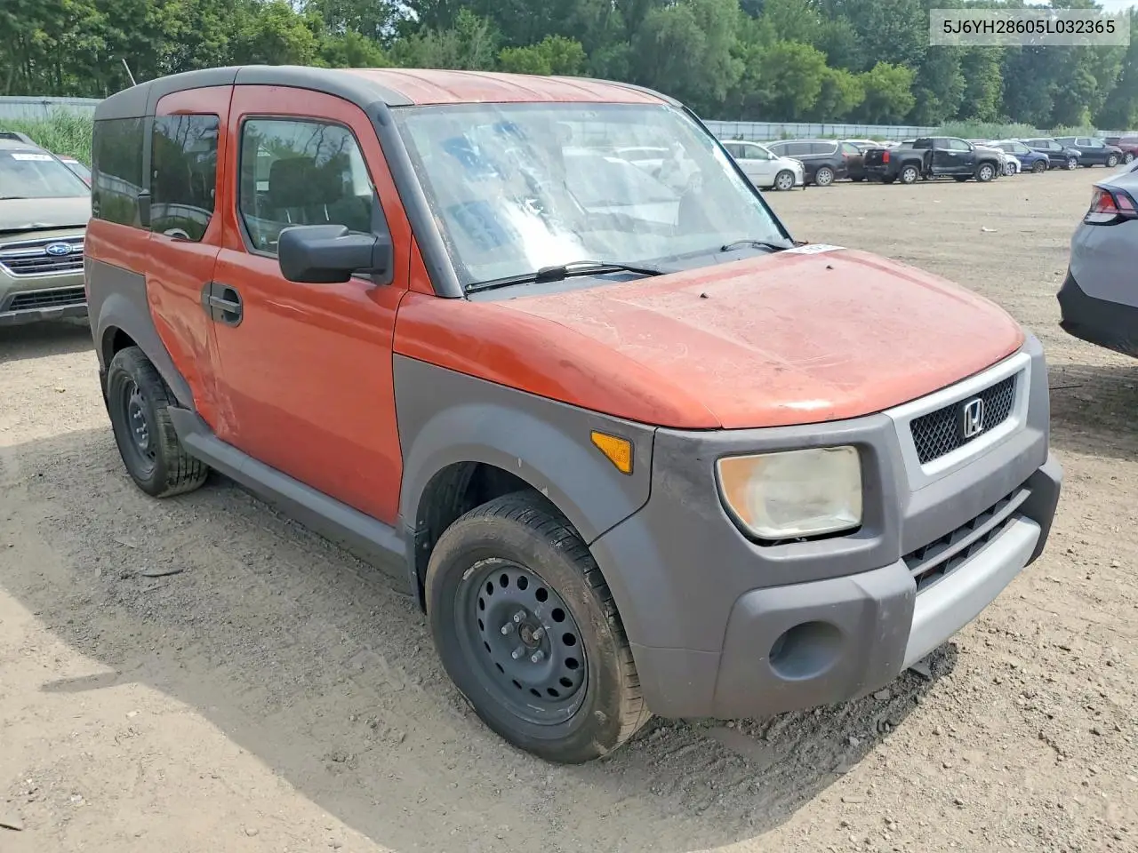 2005 Honda Element Ex VIN: 5J6YH28605L032365 Lot: 61664526