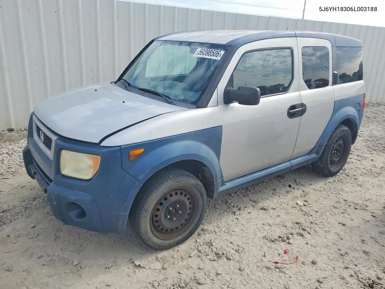 2006 Honda Element Lx VIN: 5J6YH18306L003188 Lot: 59398506