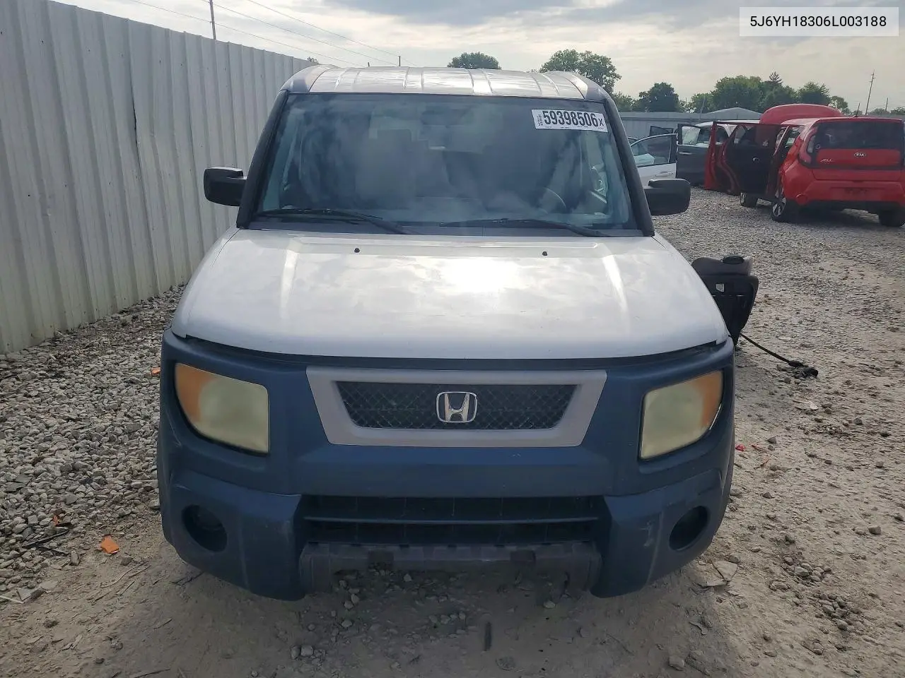 2006 Honda Element Lx VIN: 5J6YH18306L003188 Lot: 59398506
