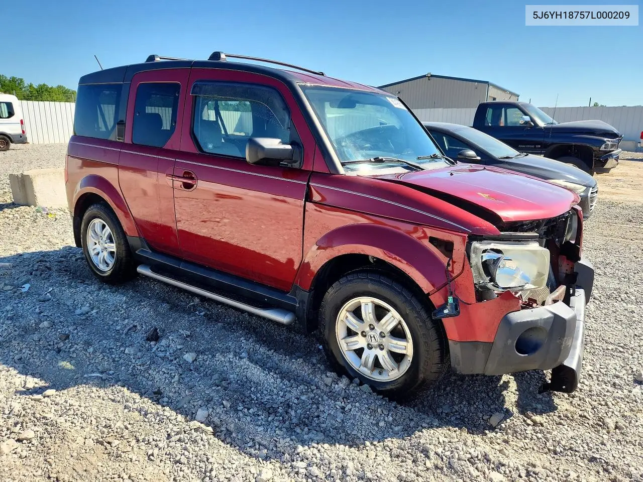 2007 Honda Element Ex VIN: 5J6YH18757L000209 Lot: 55742986