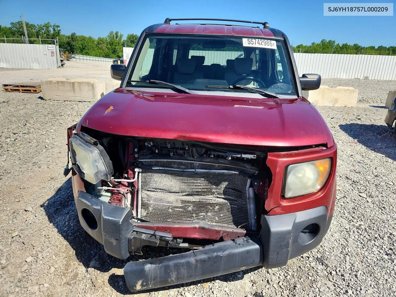 2007 Honda Element Ex VIN: 5J6YH18757L000209 Lot: 55742986