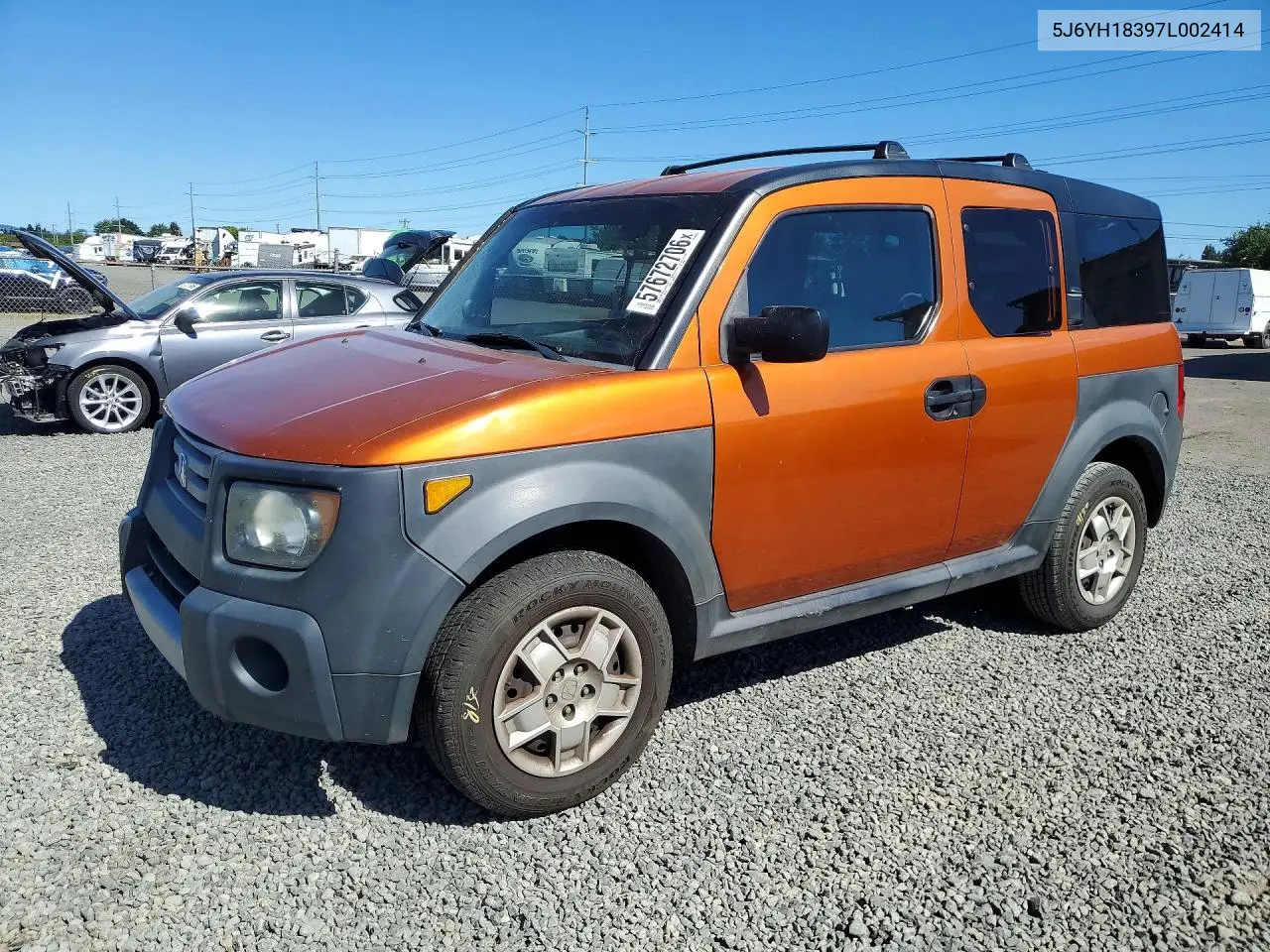 2007 Honda Element Lx VIN: 5J6YH18397L002414 Lot: 57672706
