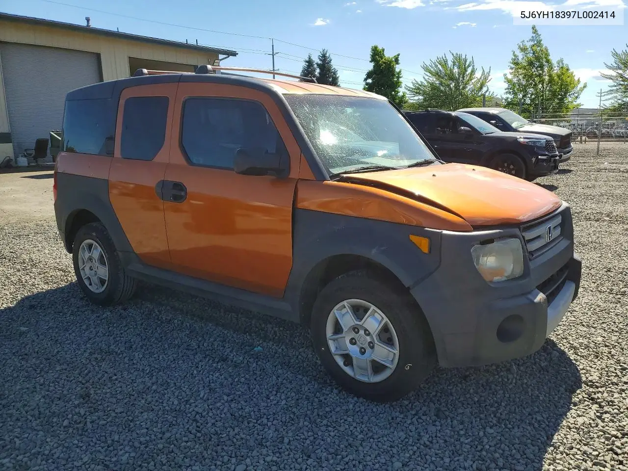 2007 Honda Element Lx VIN: 5J6YH18397L002414 Lot: 57672706