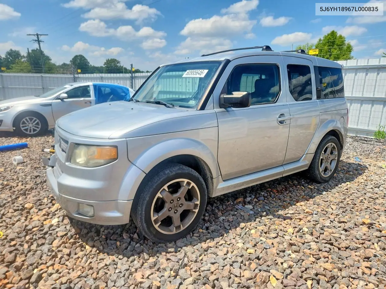 2007 Honda Element Sc VIN: 5J6YH18967L000835 Lot: 60995646