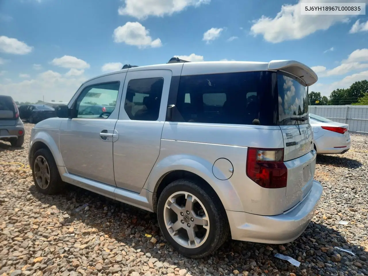 2007 Honda Element Sc VIN: 5J6YH18967L000835 Lot: 60995646