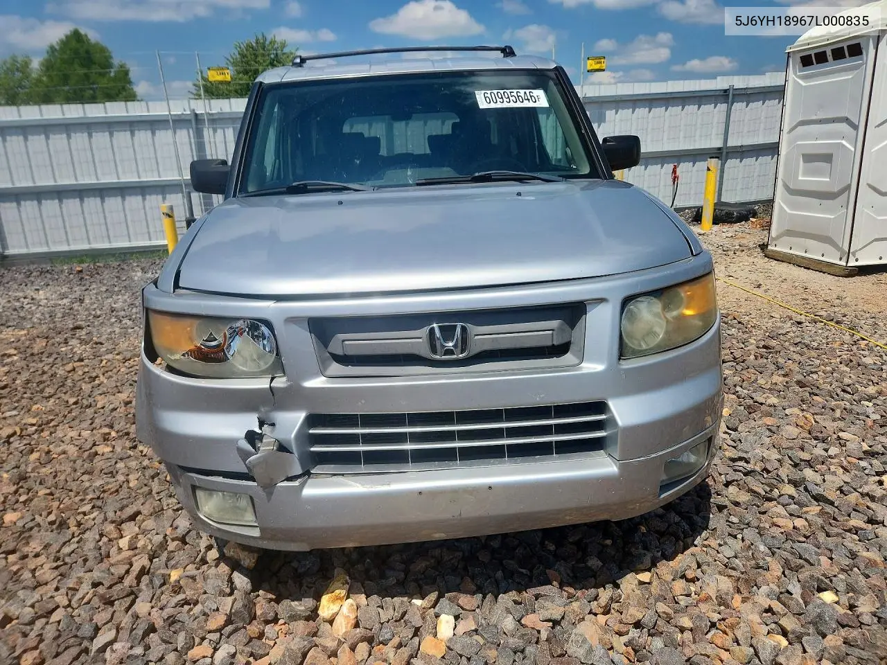 2007 Honda Element Sc VIN: 5J6YH18967L000835 Lot: 60995646