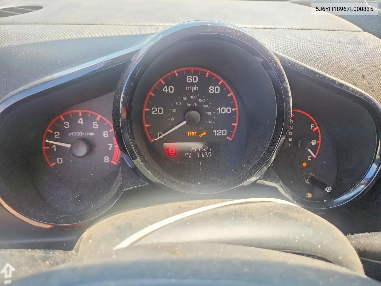 2007 Honda Element Sc VIN: 5J6YH18967L000835 Lot: 60995646