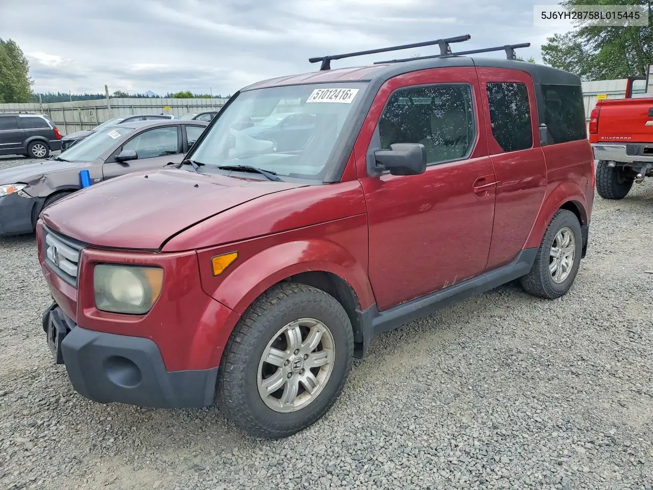 2008 Honda Element Ex VIN: 5J6YH28758L015445 Lot: 51012416