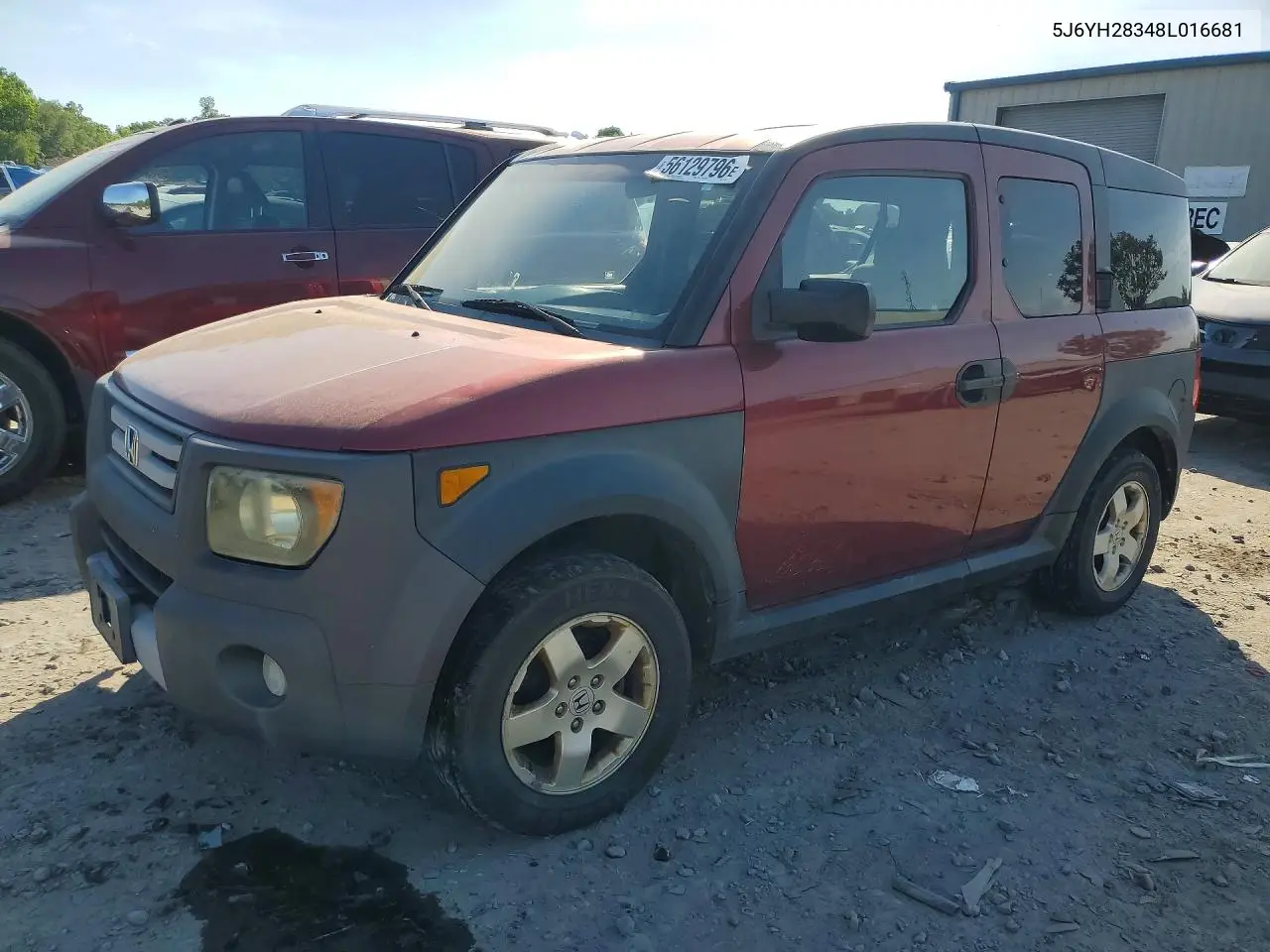 2008 Honda Element Lx VIN: 5J6YH28348L016681 Lot: 56129796
