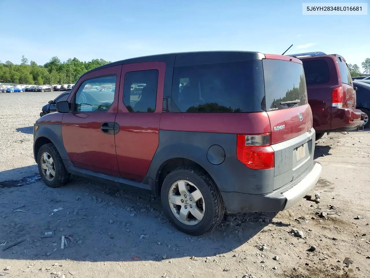 2008 Honda Element Lx VIN: 5J6YH28348L016681 Lot: 56129796