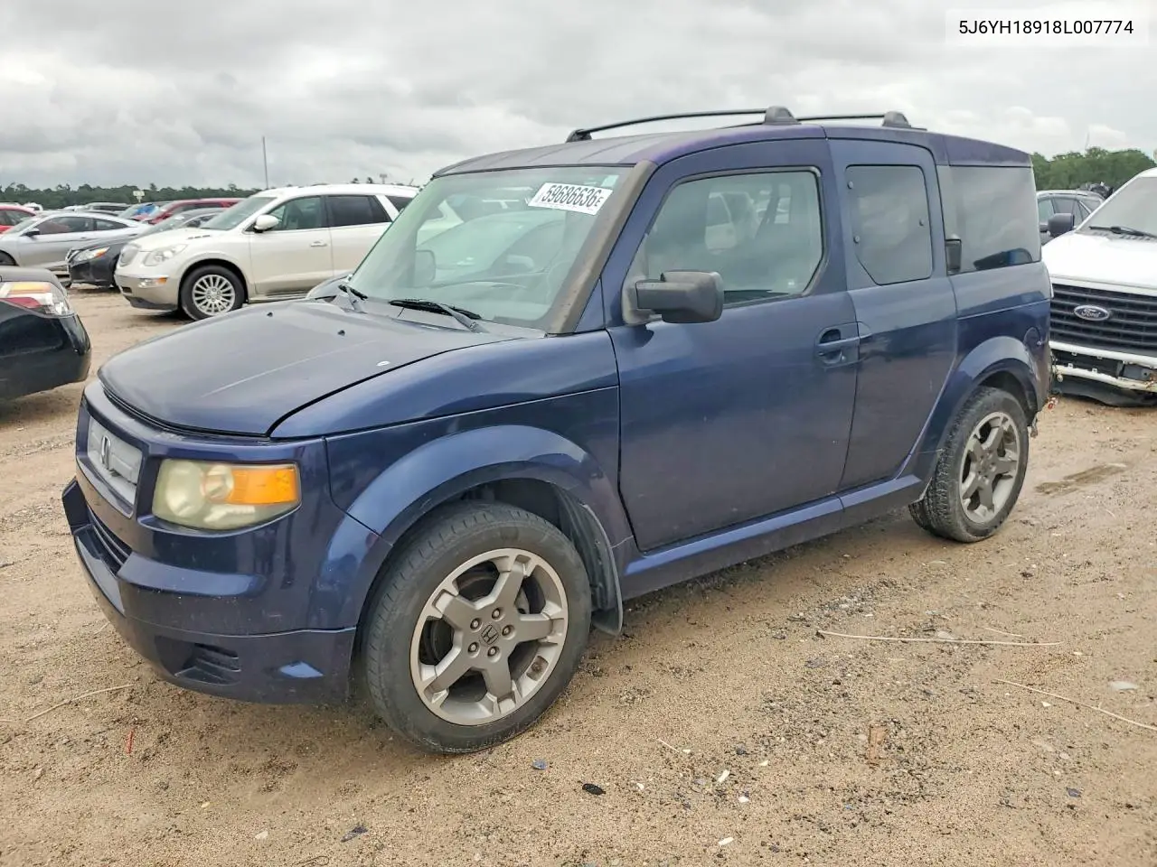 2008 Honda Element Sc VIN: 5J6YH18918L007774 Lot: 59686636