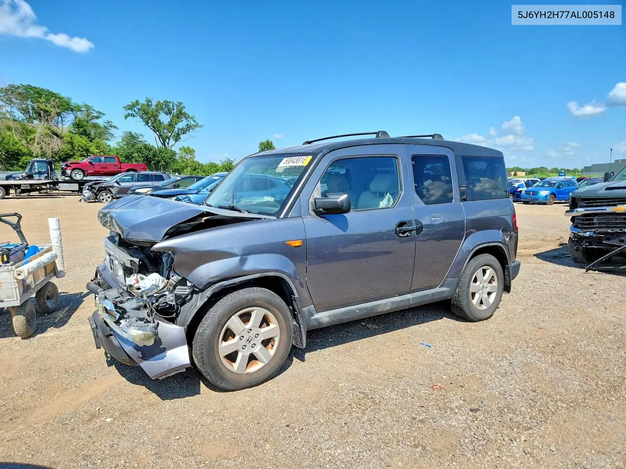 2010 Honda Element Ex VIN: 5J6YH2H77AL005148 Lot: 59848816
