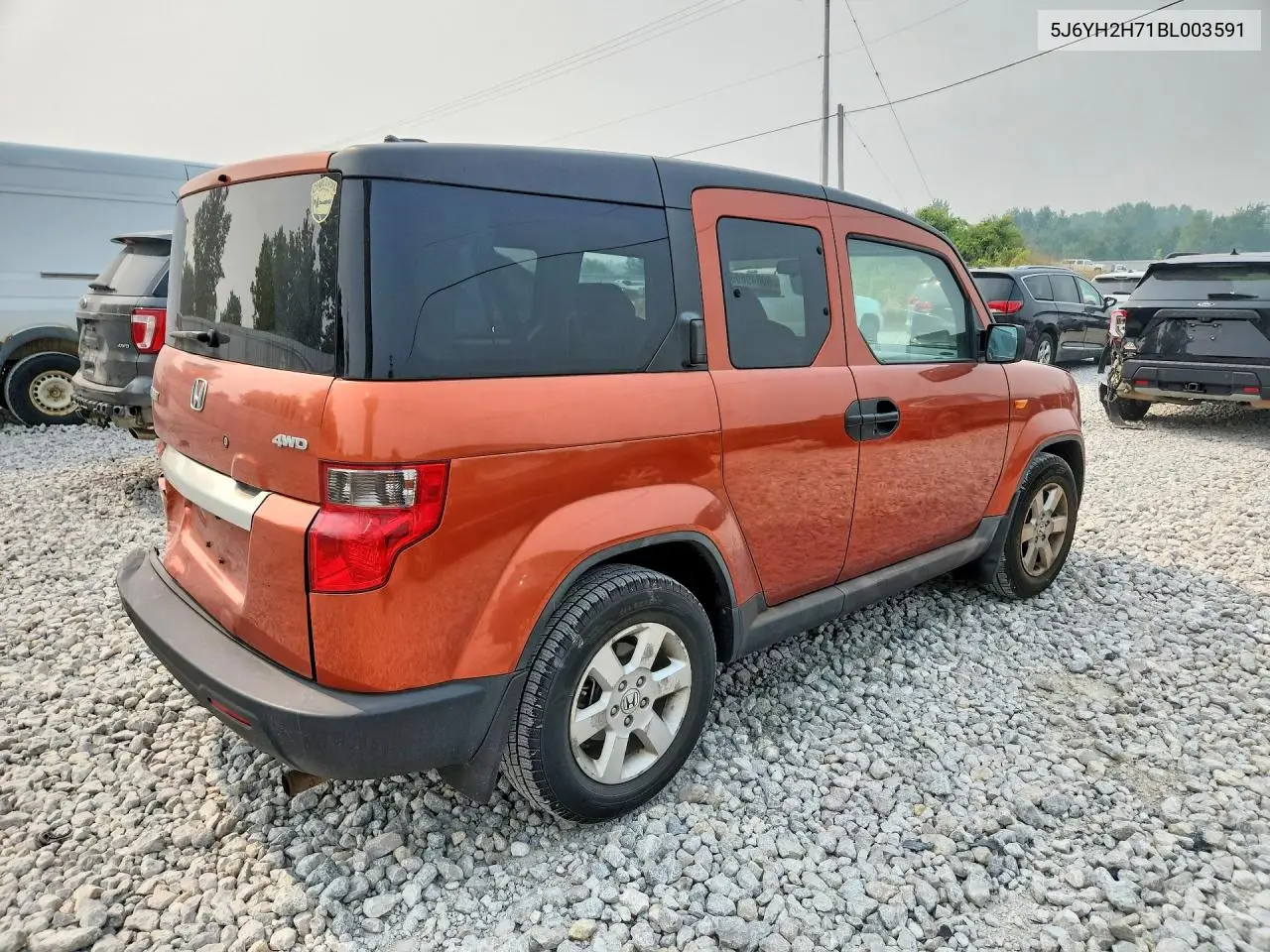 2011 Honda Element Ex VIN: 5J6YH2H71BL003591 Lot: 60849806