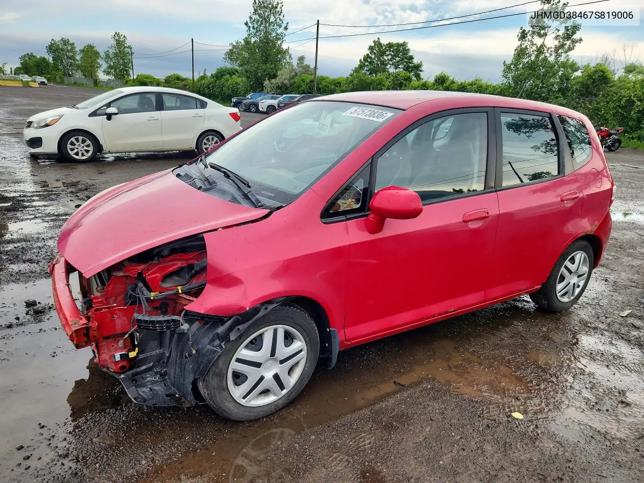 2007 Honda Fit VIN: JHMGD38467S819006 Lot: 57573836