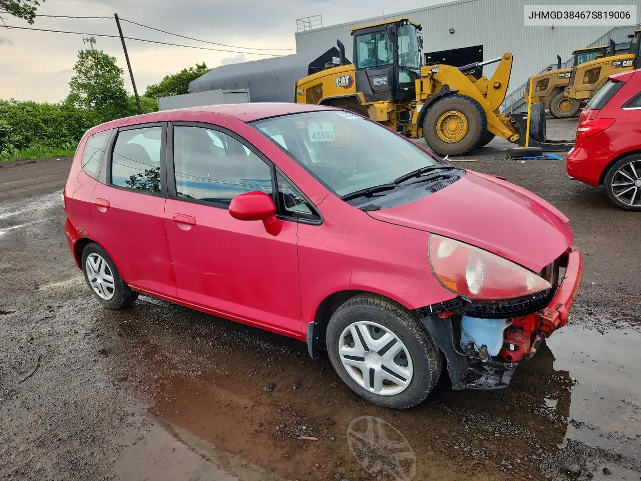 2007 Honda Fit VIN: JHMGD38467S819006 Lot: 57573836