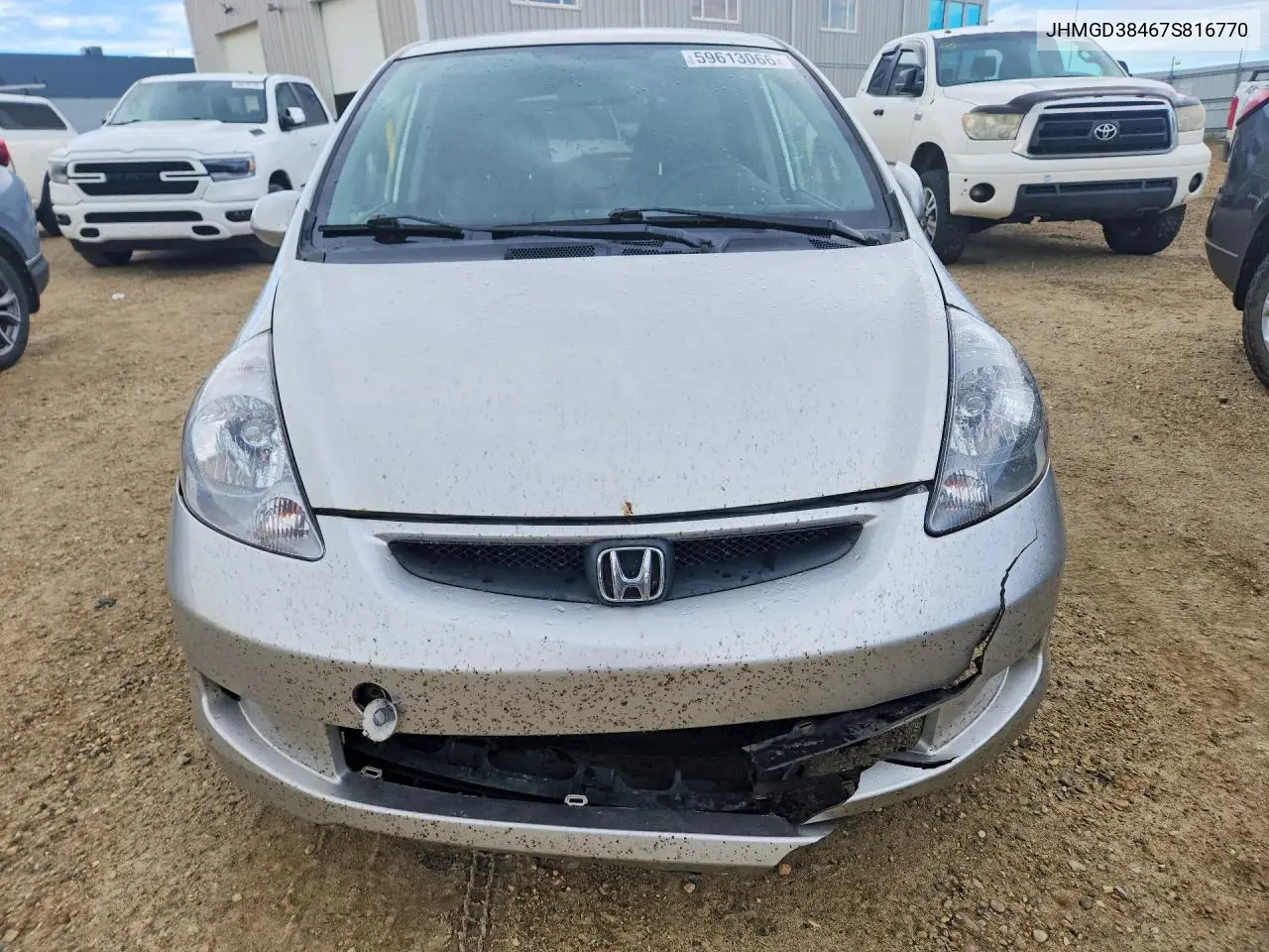 2007 Honda Fit VIN: JHMGD38467S816770 Lot: 59613066