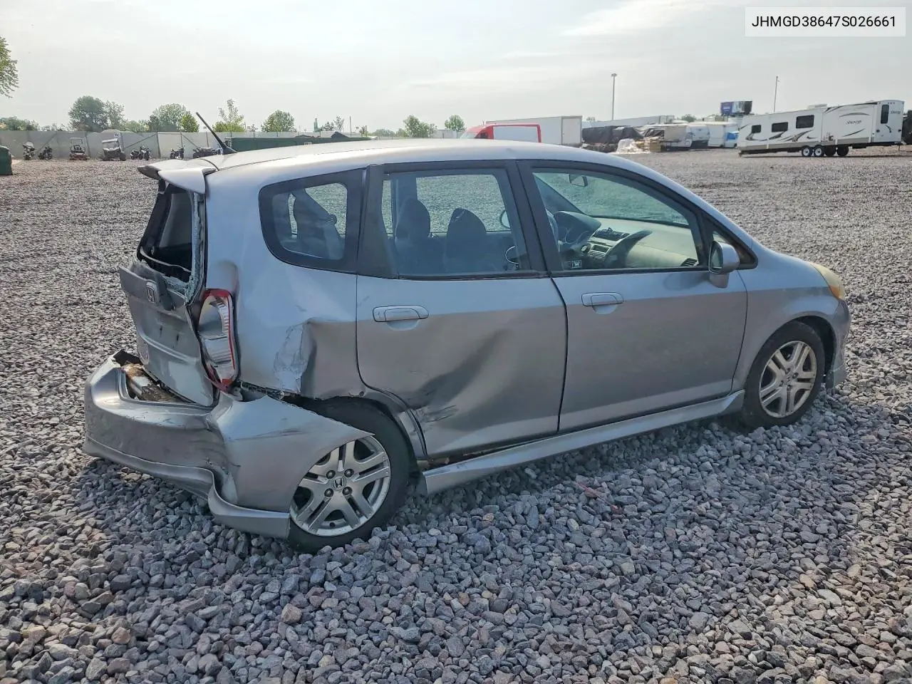 2007 Honda Fit S VIN: JHMGD38647S026661 Lot: 61026266