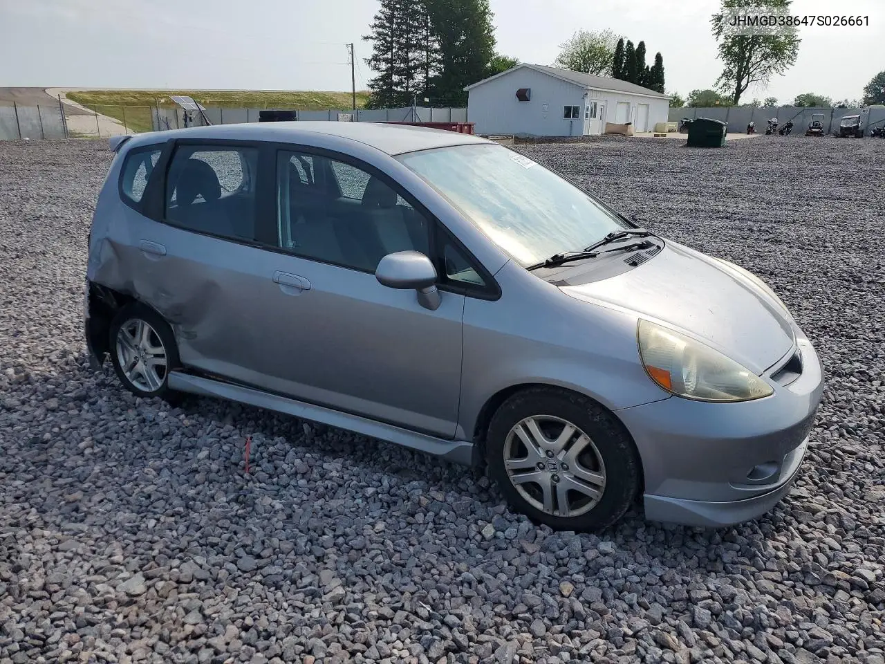 2007 Honda Fit S VIN: JHMGD38647S026661 Lot: 61026266