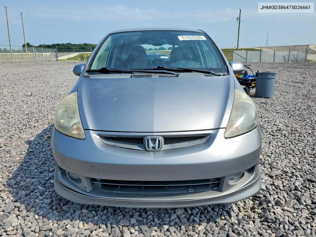 2007 Honda Fit S VIN: JHMGD38647S026661 Lot: 61026266