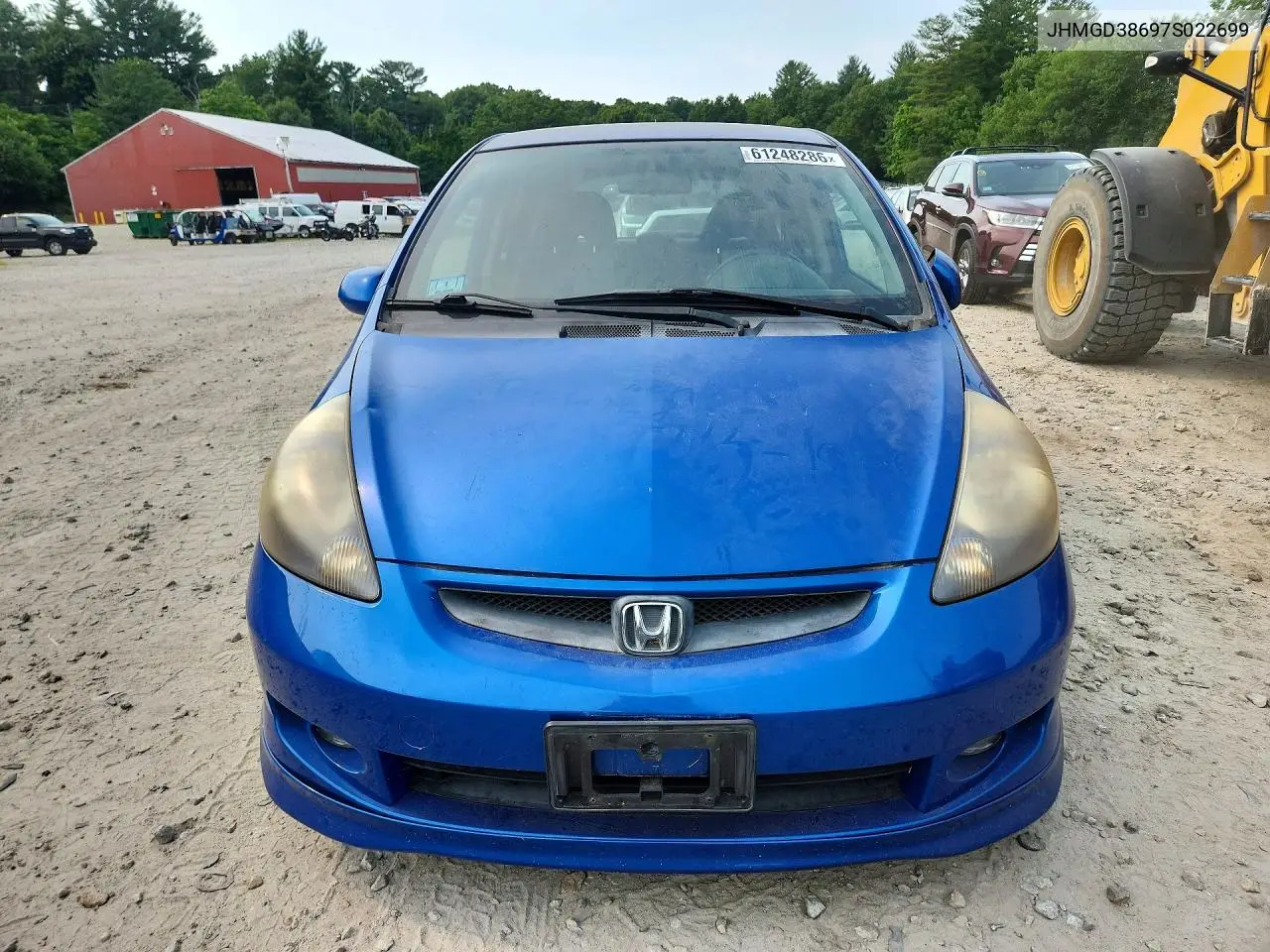 2007 Honda Fit S VIN: JHMGD38697S022699 Lot: 61248286
