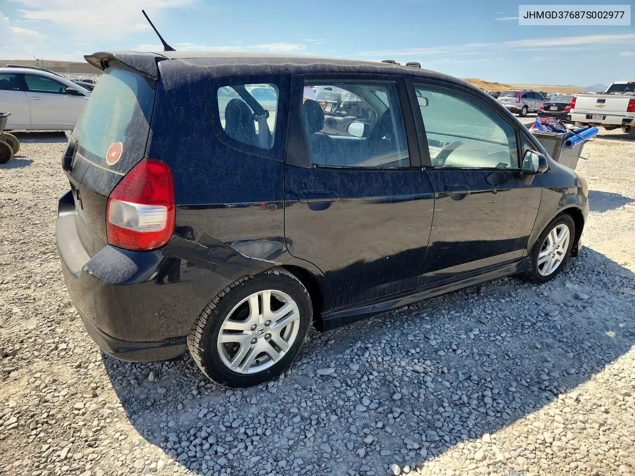 2007 Honda Fit S VIN: JHMGD37687S002977 Lot: 61909386