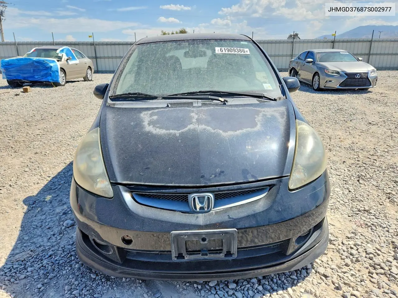 2007 Honda Fit S VIN: JHMGD37687S002977 Lot: 61909386