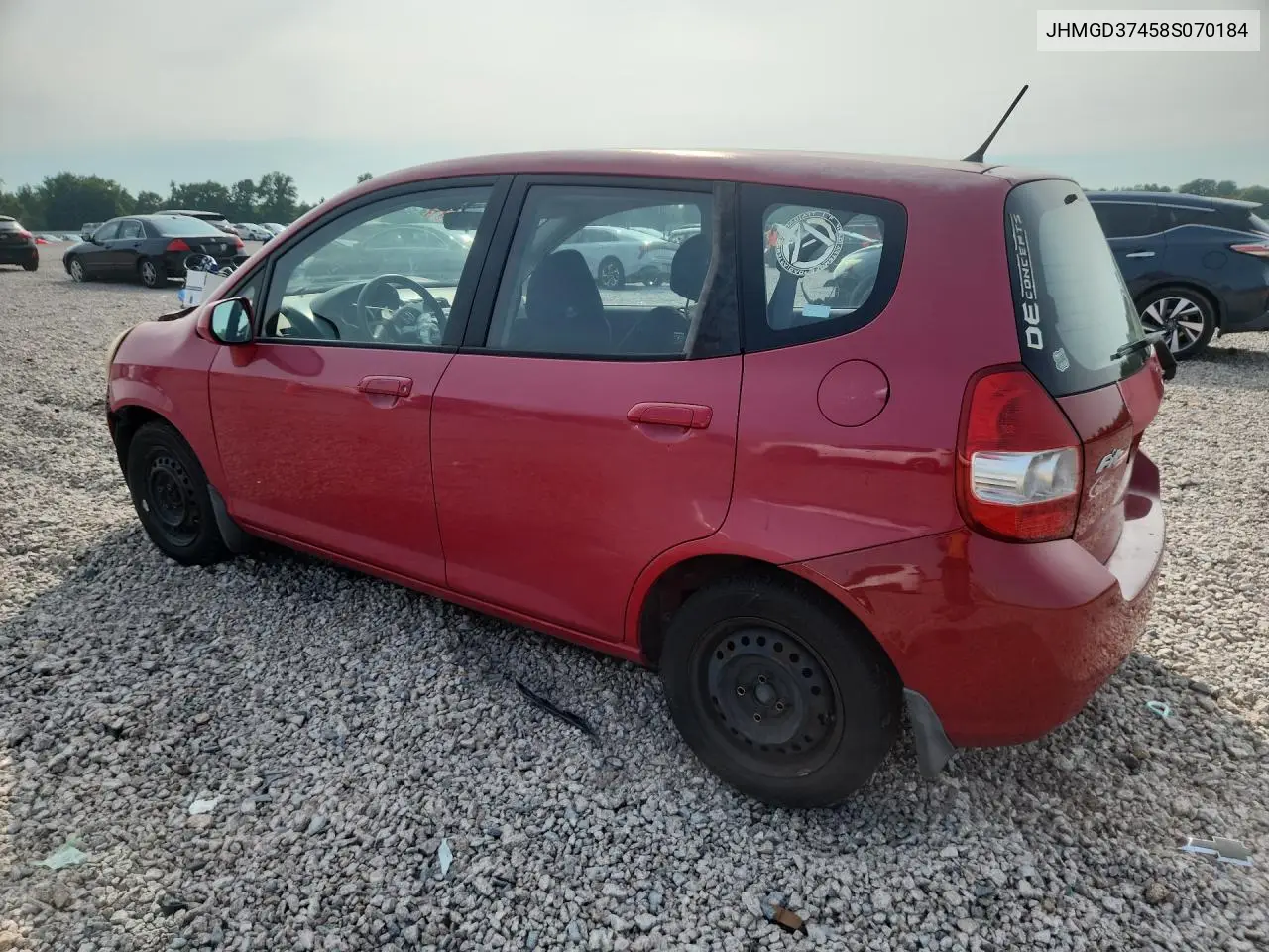 2008 Honda Fit VIN: JHMGD37458S070184 Lot: 60589556