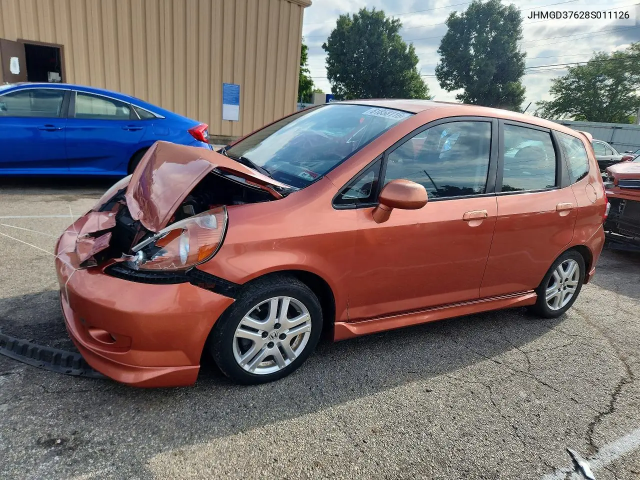 2008 Honda Fit Sport VIN: JHMGD37628S011126 Lot: 61858116
