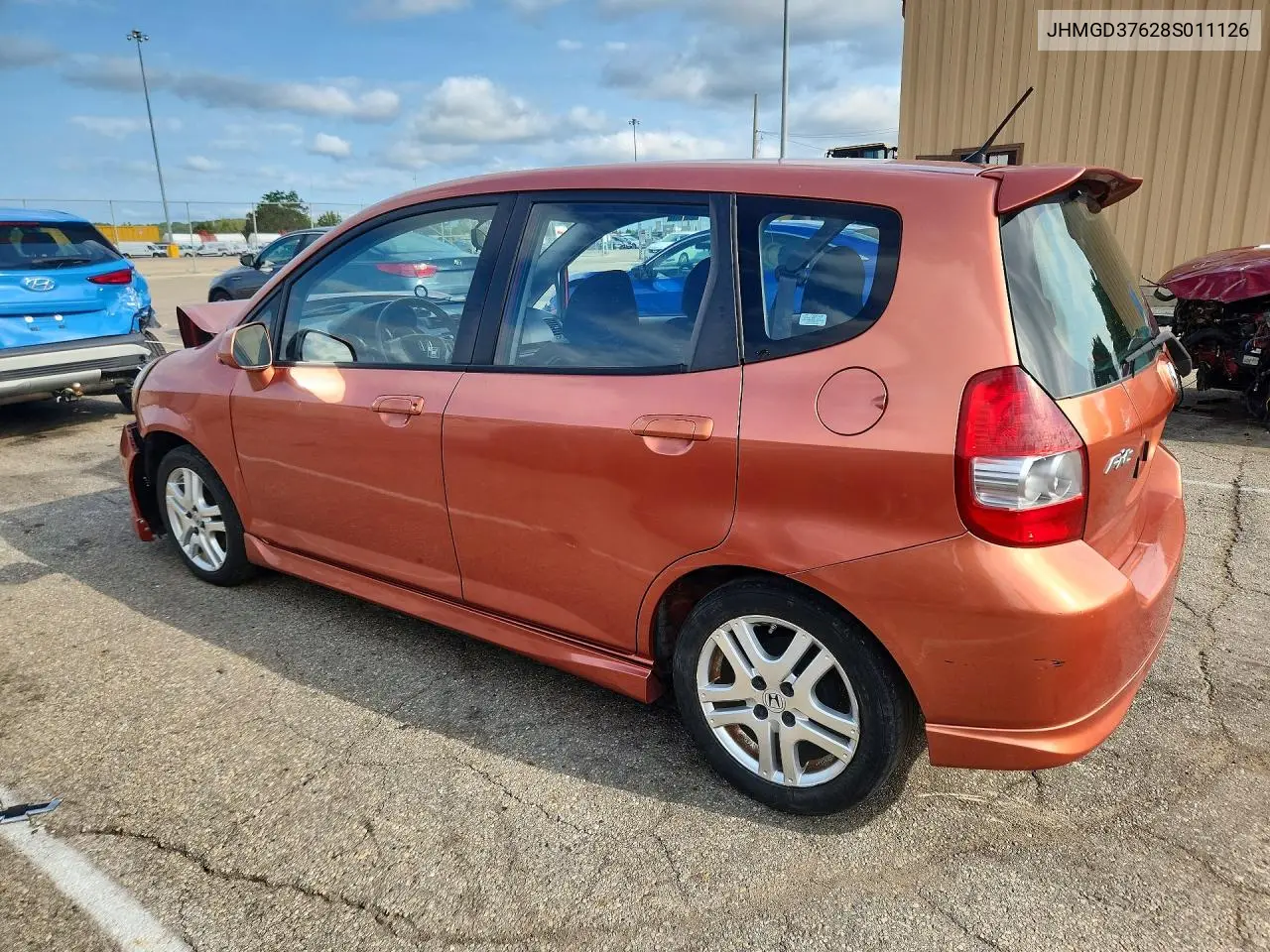 2008 Honda Fit Sport VIN: JHMGD37628S011126 Lot: 61858116
