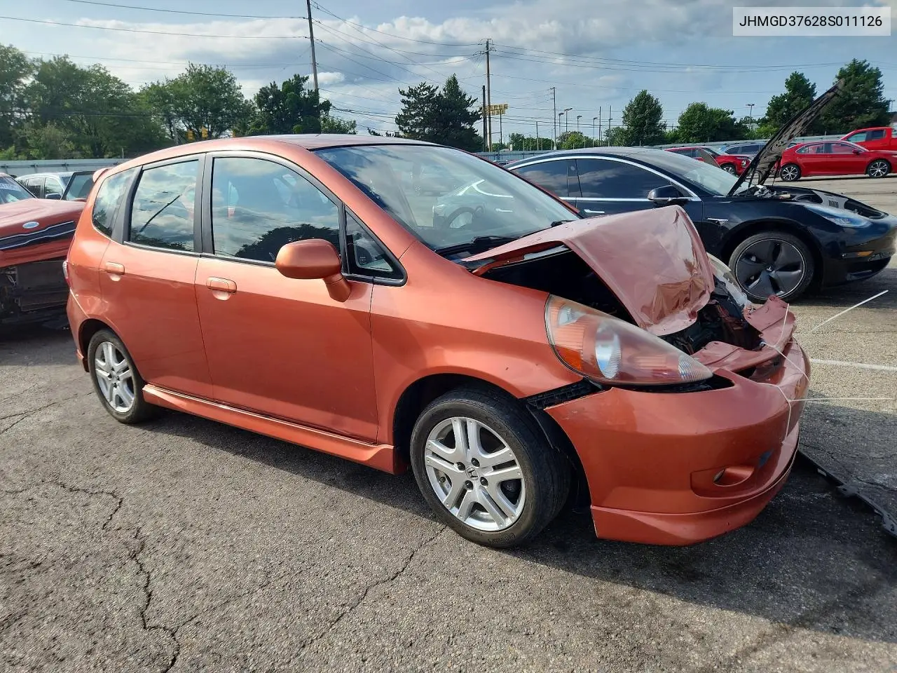 2008 Honda Fit Sport VIN: JHMGD37628S011126 Lot: 61858116