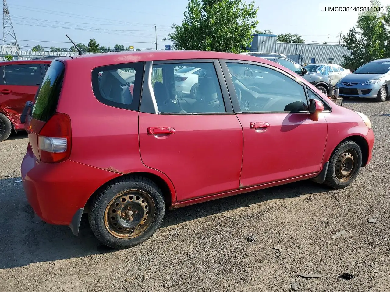 2008 Honda Fit VIN: JHMGD38448S811035 Lot: 61873856