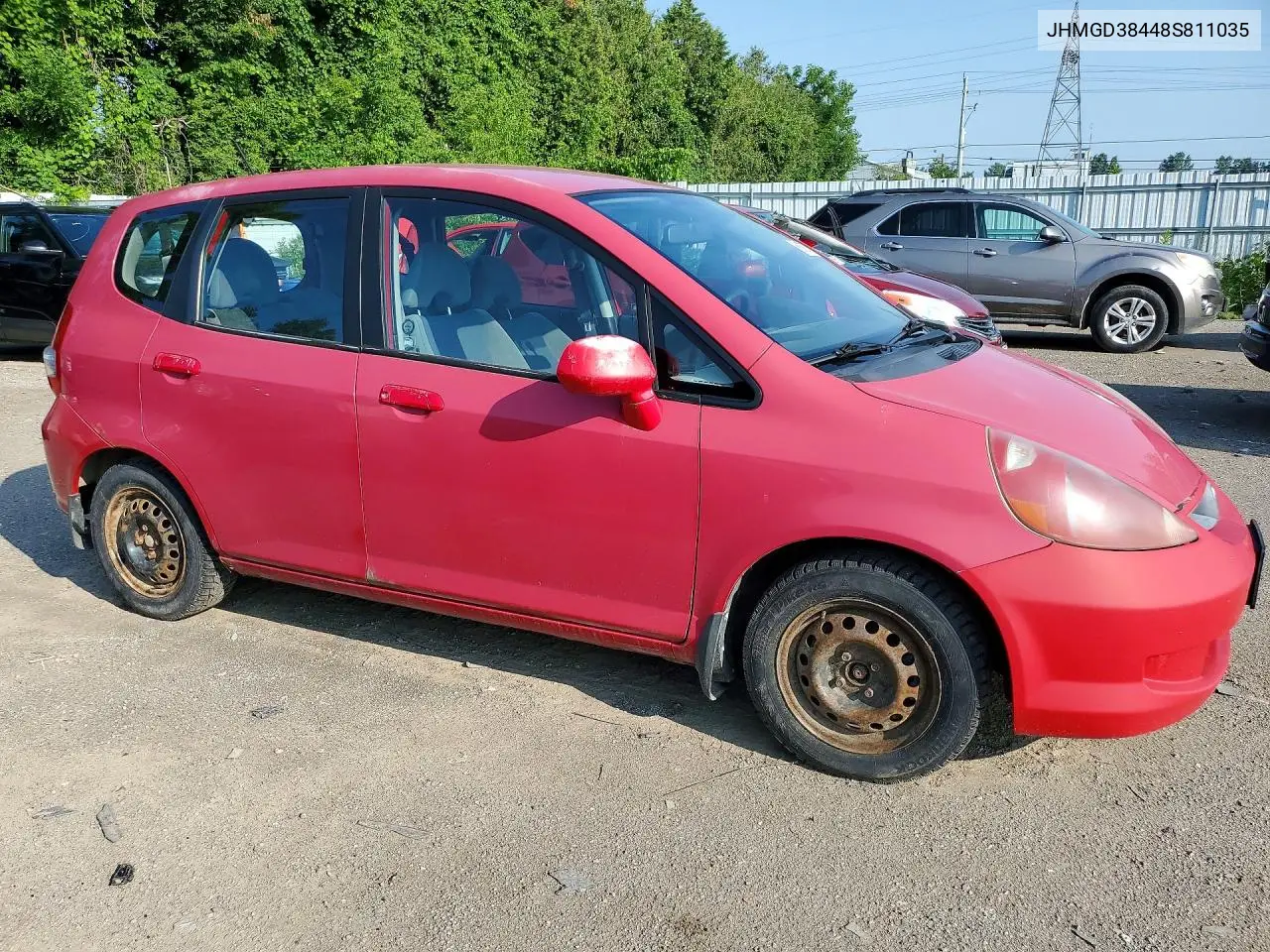 2008 Honda Fit VIN: JHMGD38448S811035 Lot: 61873856