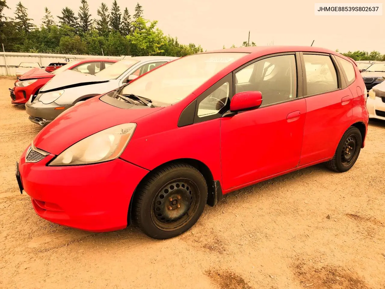 2009 Honda Fit Lx VIN: JHMGE88539S802637 Lot: 61036306