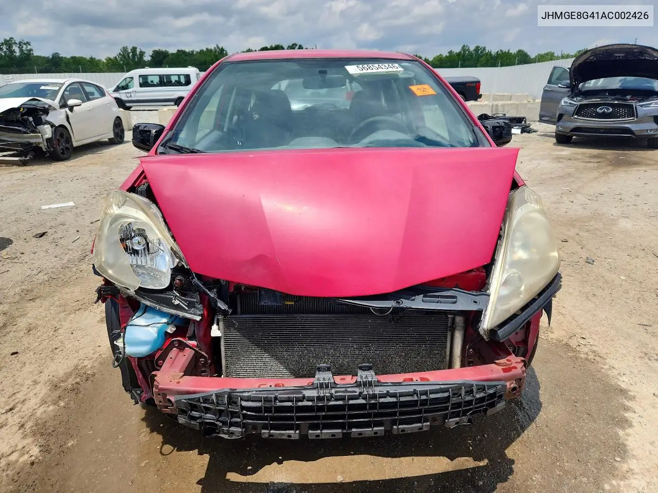2010 Honda Fit Sport VIN: JHMGE8G41AC002426 Lot: 56854346