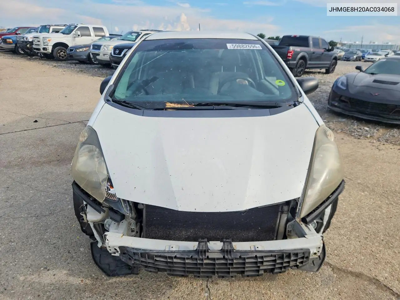 2010 Honda Fit VIN: JHMGE8H20AC034068 Lot: 59882696