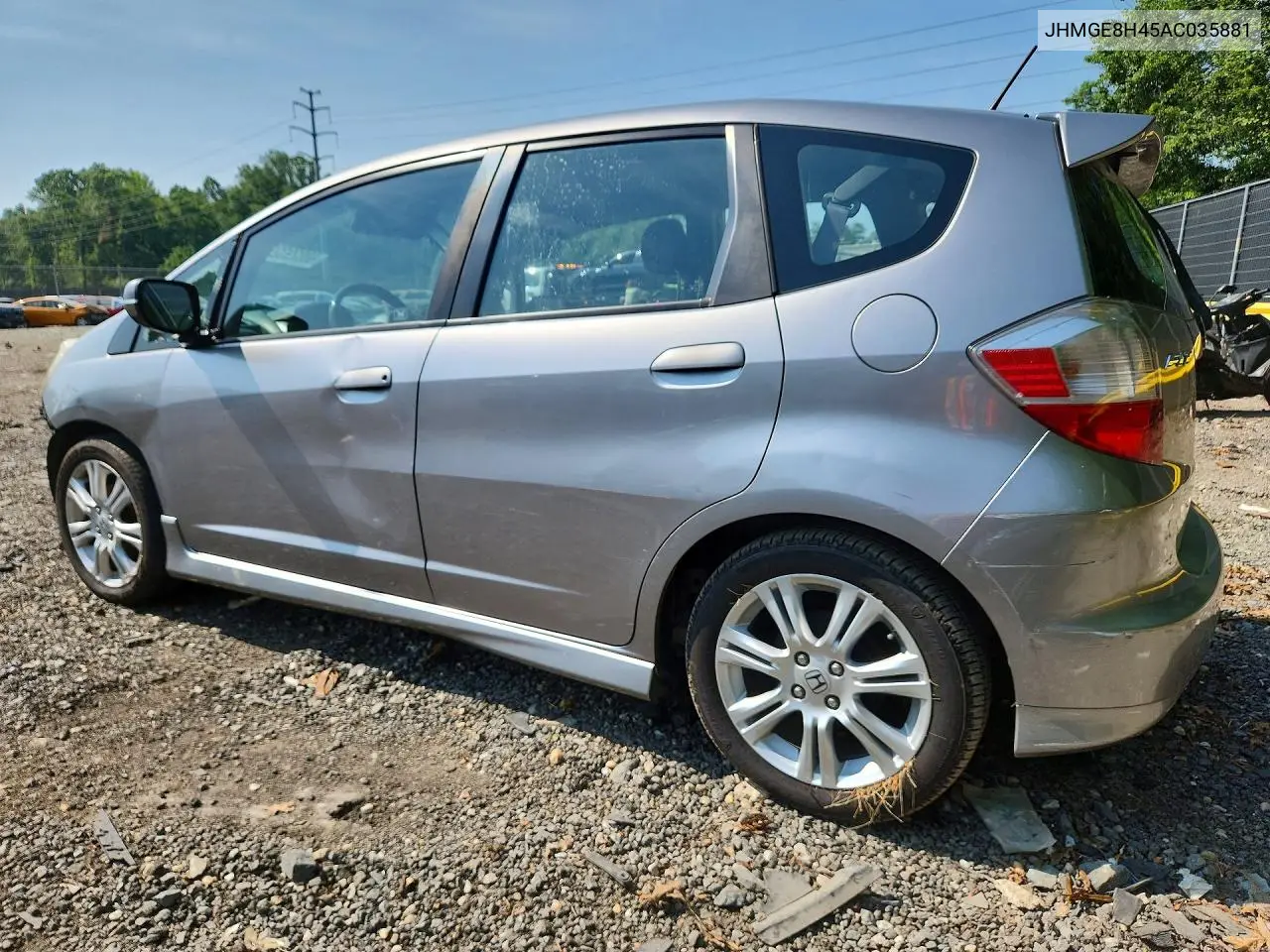 2010 Honda Fit Sport VIN: JHMGE8H45AC035881 Lot: 60029326